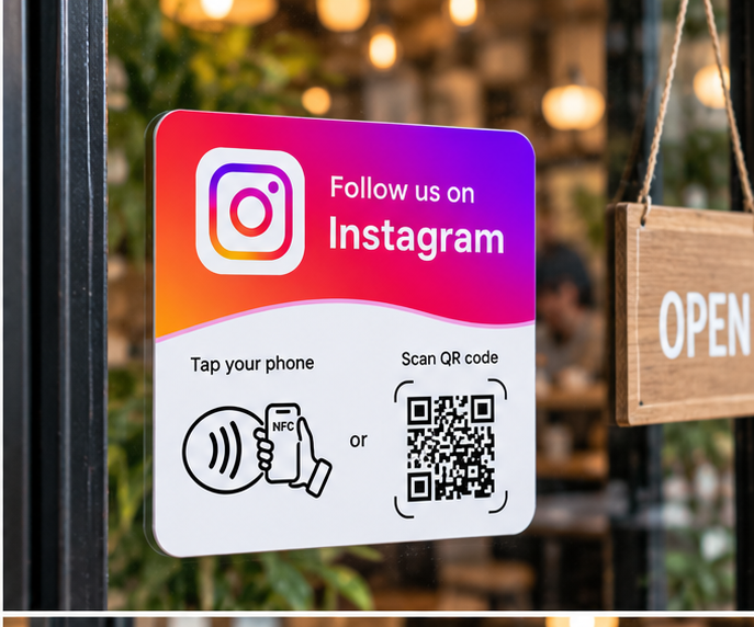 Instagram NFC & QR Window Display